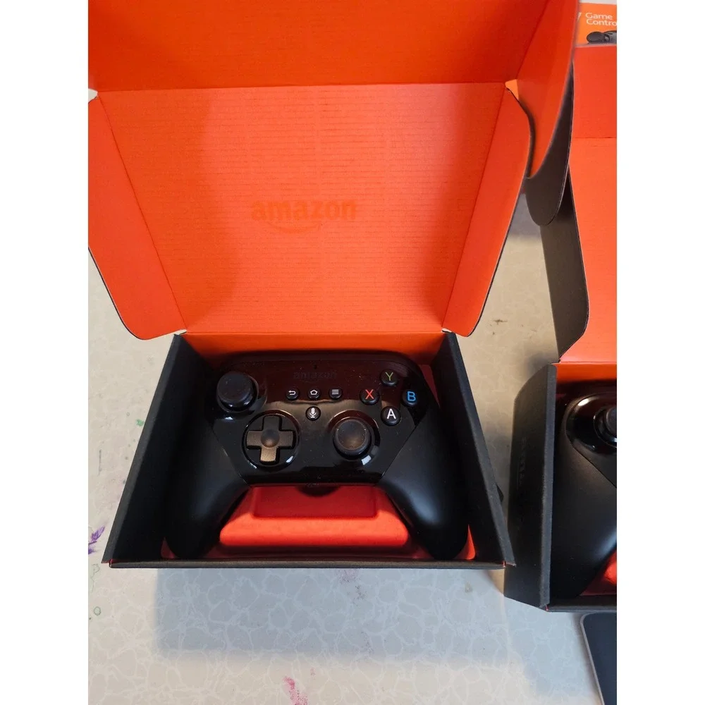 2 Pack Amazon Fire TV Game Controllers Black Wireless with Voice Search Boxed